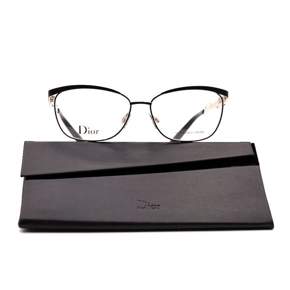 CHRISTIAN DIOR CD3783 0G8Q BLACK MATTE SILVER AUTHENTIC EYEGLASSES - Picture 5 of 8